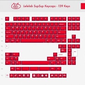 Lelelab SupSup Keycaps Set 139 Keys ABS Light Transparent Mechanical Keycap